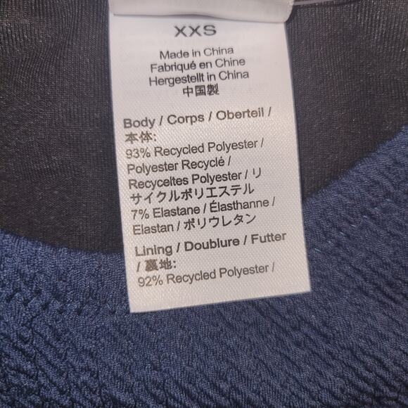 J Crew Bikini Bottom Textured curved-waist cheeky Size XS Blue BC050 - Picture 4 of 6